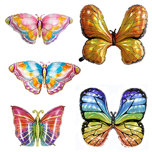 Palloncini Farfalla Compleanno, 5 Pezzi Colorati