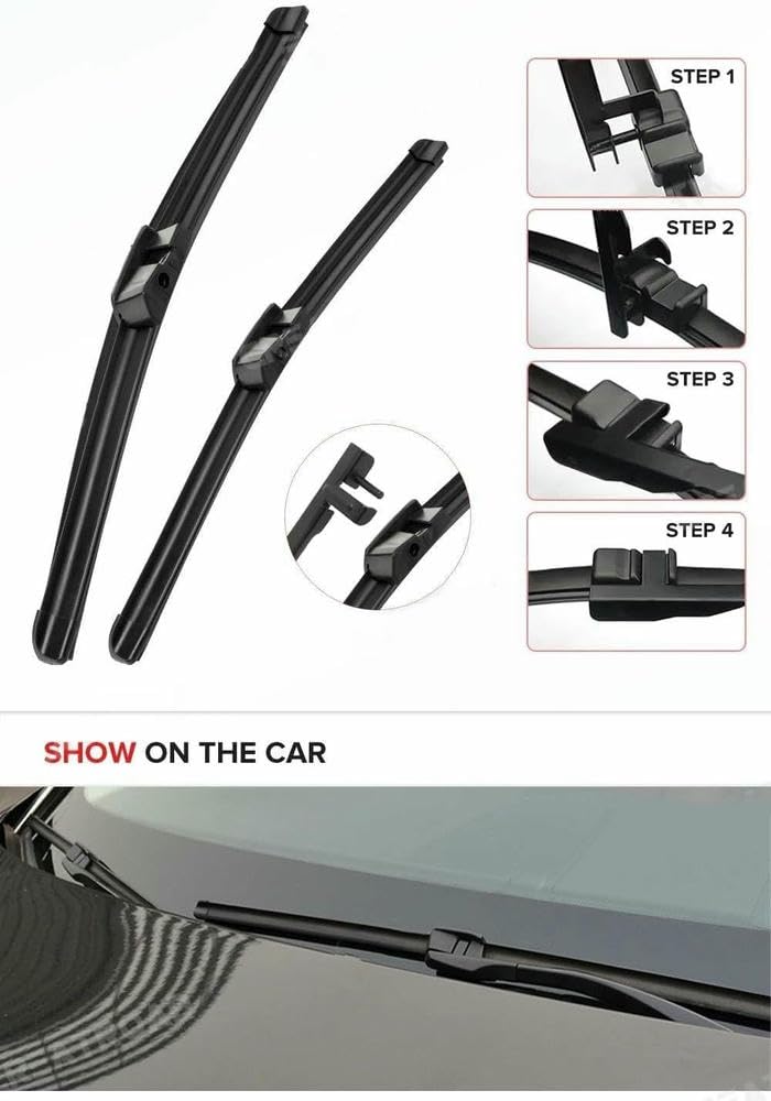 QILING Escobillas de limpiaparabrisas para Coche Escobillas de limpiaparabrisas Delanteras LHD Escobillas de limpiaparabrisas Ventana Escobillas de Lluvia 26"+18" Serie 5 F07 F10 F11 2011-2016