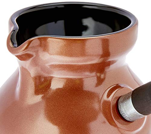Bule de Cerâmica para Café Turco Ibrik Vintage, 650ml, Cobre, Ceraflame