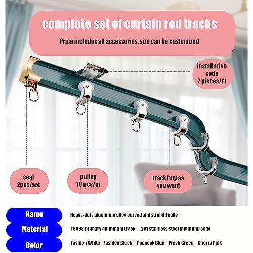 Techo de aluminio flexible K y riel curvado negro para montaje en pared o techo 7