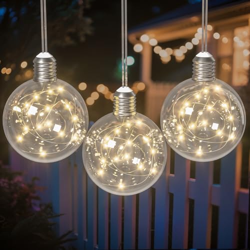 9 Pack Globe String Lights, 10.3FT LED String Lights Indoor, G100 Waterproof Decorative Christmas...