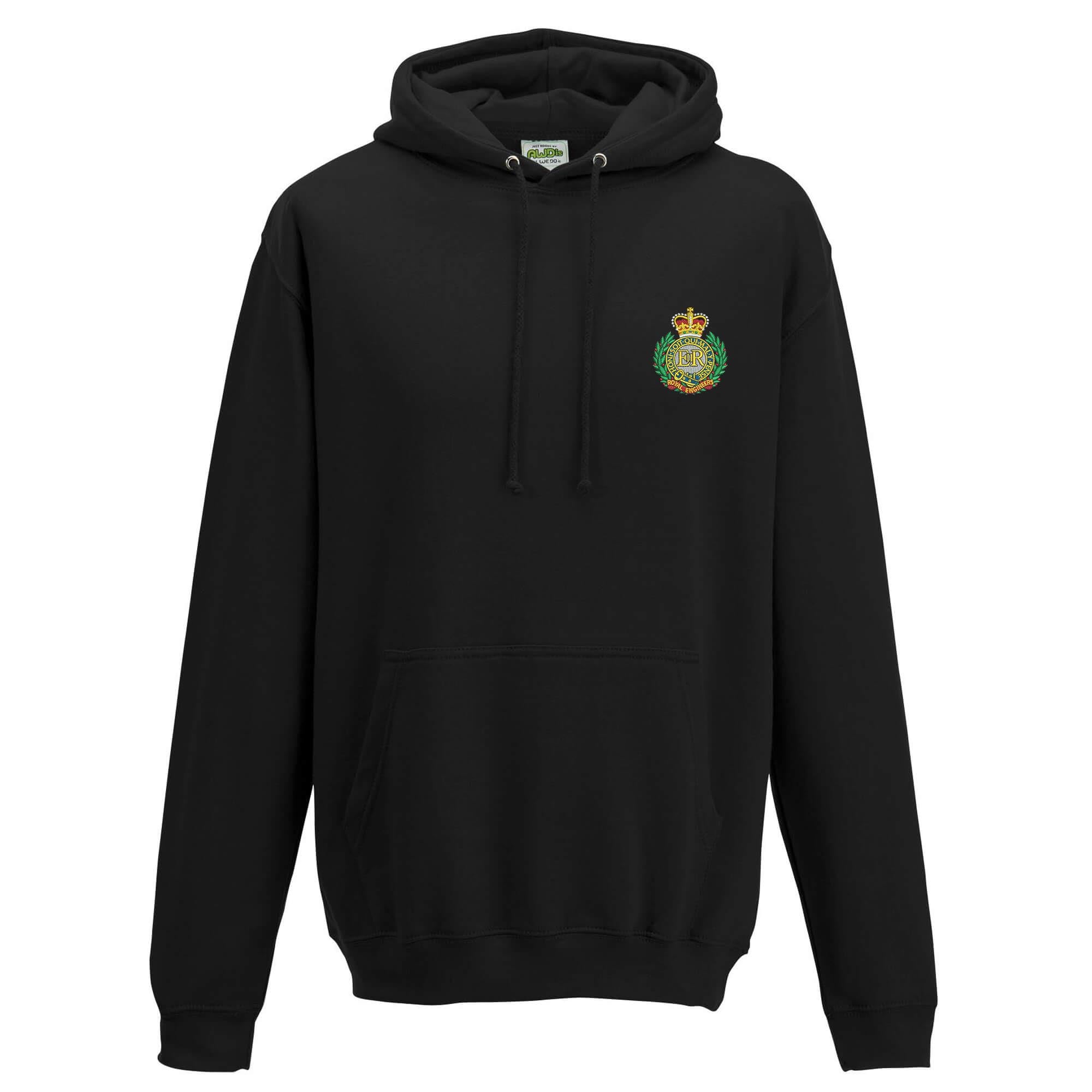 The Military Store Men's Black Royal Engineers Embroidered Hoodie, 3X Large