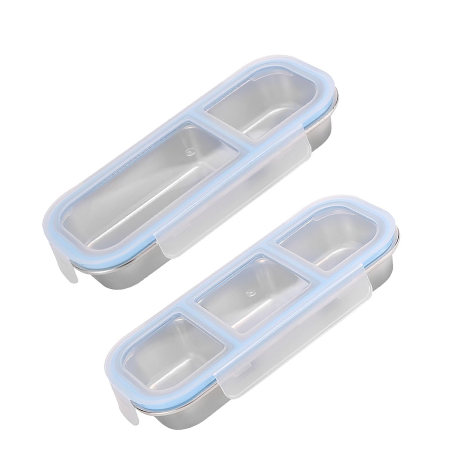 Tsophreniq Stainless Steel Meal Preparation Container Double Compartments Lunch Holder for Offices Commutes and Outdoor Activity Offices Lunch Container