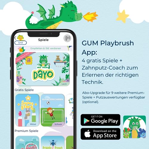 Elektrische Kinderzahnbürste Playbrush Smart Sonic für Kinder ab 3 Jahren