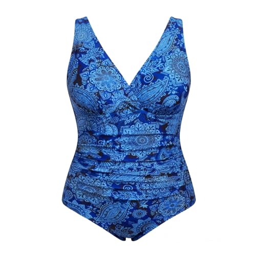 Monokini grande taille push-up integre et fronces lissantes pour l'ete