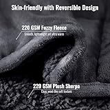 Uttermara Weighted Blanket Queen 15 Pounds for Adults, Sherpa Weighted Blanket for Couch Bed, Ultra Fluffy Warm Sherpa & Cozy Plush Flannel Fleece, Heavy Blanket Great for Calm, 60' x 80', Dark Grey