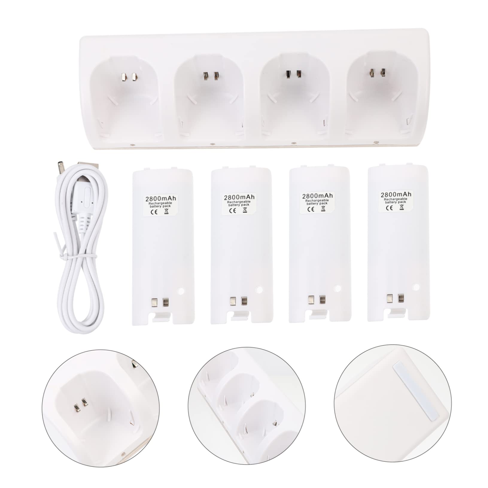 1 Ensemble Chargeur de Batteries Intelligent à Fentes pour Station de Charge Pratique et Compacte Charge Rapide et Accessoire Compatible avec Télécommandes