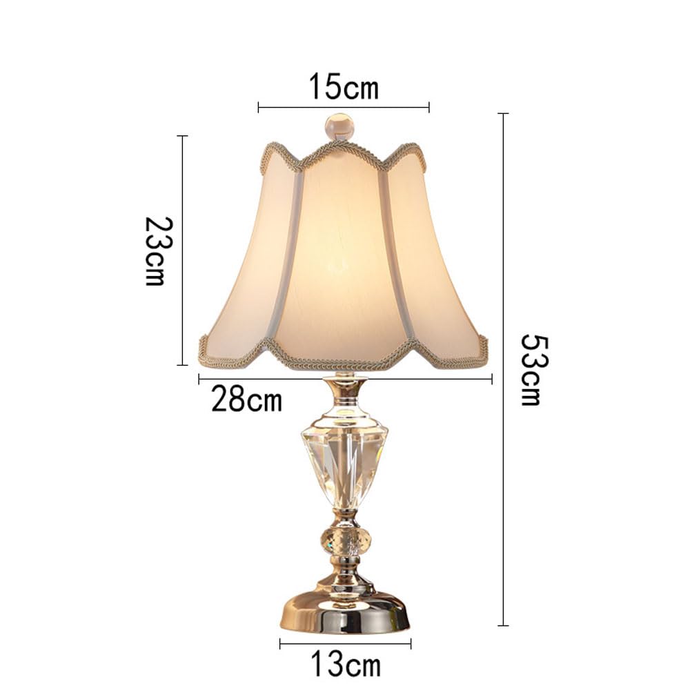 Kristall Nachttischlampe, moderna lampada da notte con luce fissa, perfetta per Schlafzimmer, Wohnzimmer und Büro