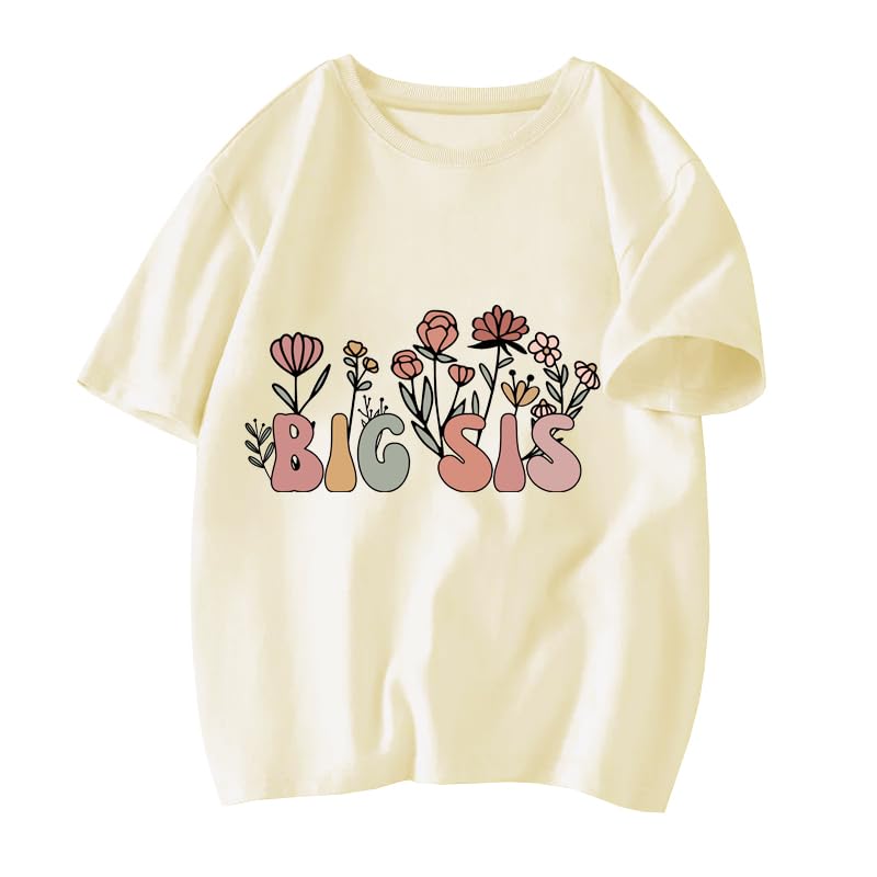 Big Sister Shirt Toddler Shirts Promoted to Big Sister Announcement Big Sis Tees Little Kids Top 2-7T