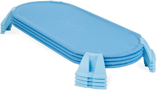 Foundations Podz Daycare Cots for Children, 4 Pack, Standard Size, Blue