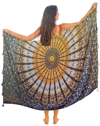 Cache-maillot bikini sarong bohème en coton doux, l'indispensable de votre sac de plage