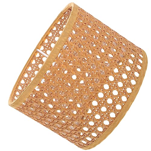 Rattan-Lampenschirm Geflochten, 16x16 Cm, Khaki – Schicker Ersatz Für Tisch- & Hängeleuchten
