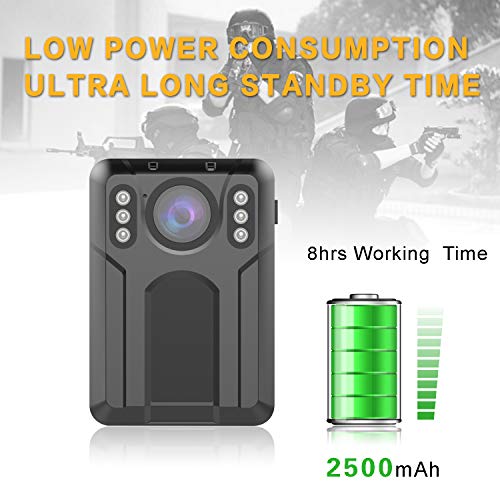 CammPro M1N Mini UHD 1440P Police Body Camera Advanced Video Coding, Night Vision and Waterproof, Premium Surveillance Pocket Body Worn Camera for Law Enforcement, Security Guards