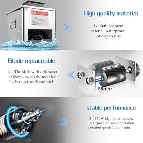 Máquina cortadora automática de carne eléctrica 15mm miniatura 6