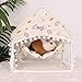 UNMULFC Guinea Pig Hammock with Stand Guinea Pig Hideout Bed Sugar Glider Hammock House Cage Guinea Pig Accessories for Hamster Hedgehog Gerbil Ferret Rabbit Small Animal Pet (Pink Cake ice Cream)