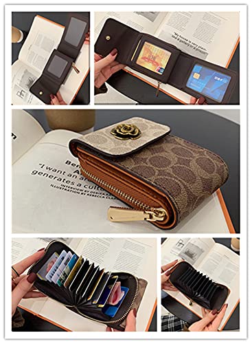 2 in 1 Trifold Wallets Money Clip Card Holder,PU Leather Minimalist Wallet,Mini Pouch Coin Purse Mini Pouch4