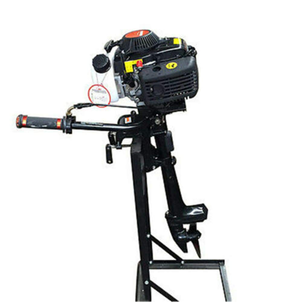 Outboard Motor, 4 Stroke 4HP 52CC Heavy Duty Outboard Fishing Boat Motor Engine with Air Cooling CDI