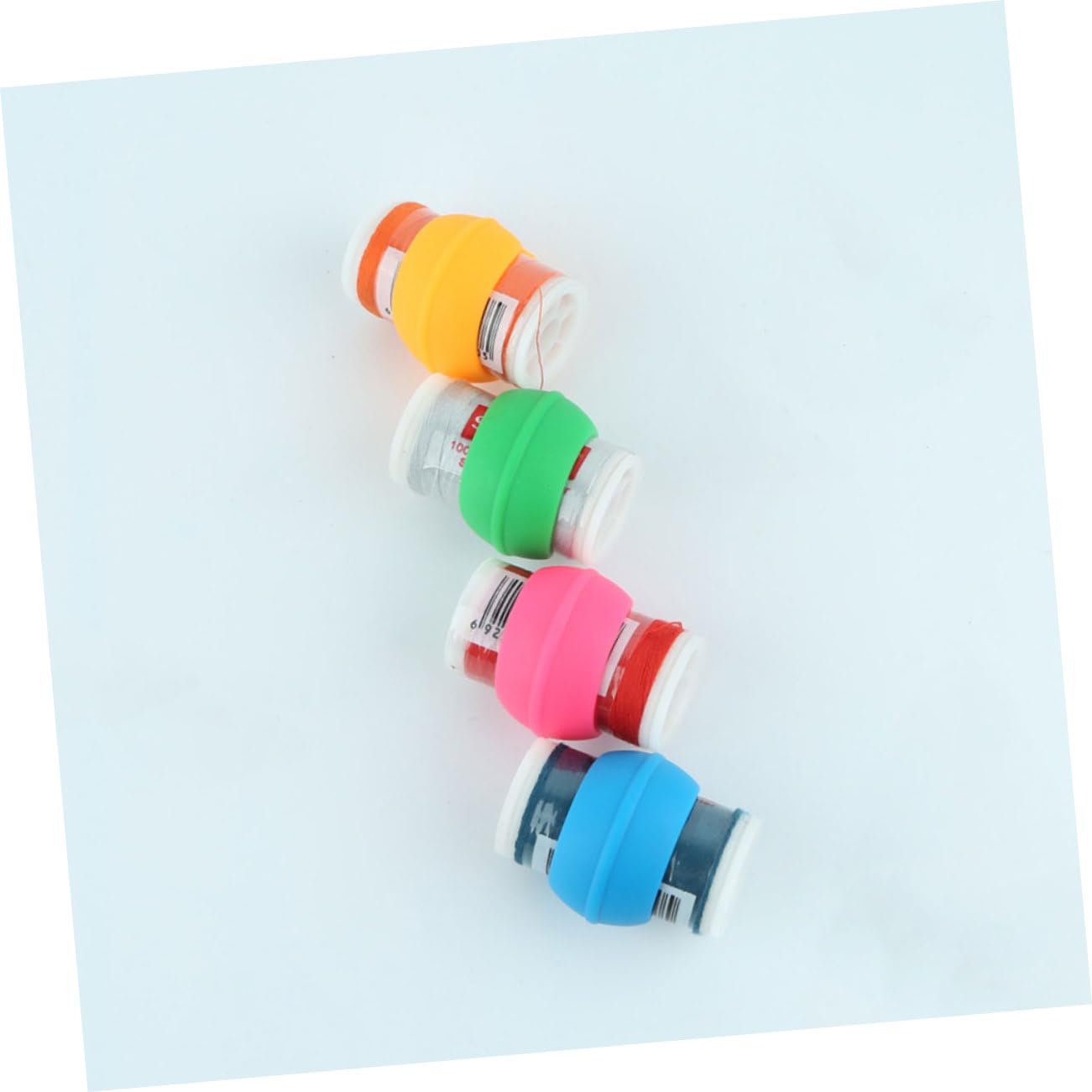 80 Stück Silikon Spulenclips Flexibel Bunt Nähgarnrollenhalter für Haushaltsnähmaschinen Garnspulenhalter Garnrollenclip Nähzubehör Organizer Zufällige Farbe
