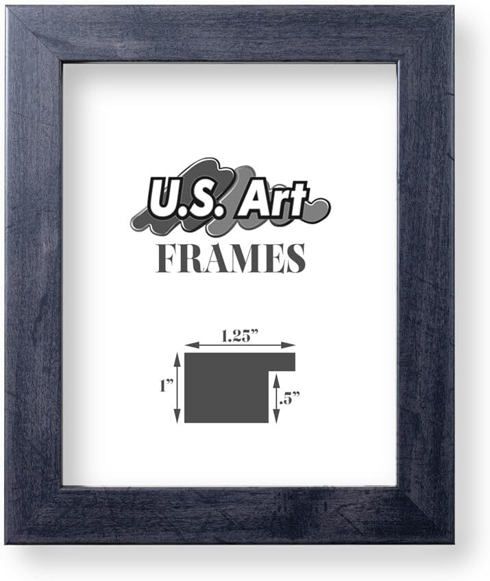 3x5 Custom Elegant 1.25 inch Flat Distressed Grey Barnwood Finish Wall Decor Picture Poster Photo Frame Wood Composite MDF