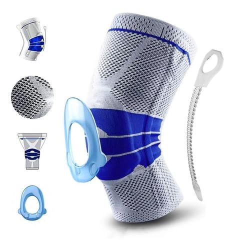 Joelheira de compressão articulada ligamento rompido | Tensor joelho 3D silicone dores