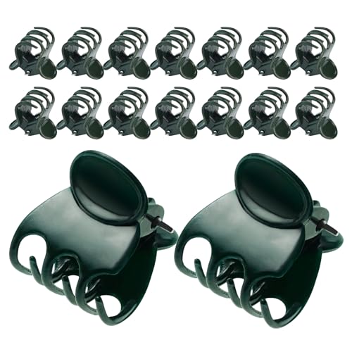 Kisangel 150 Stück Teiliges Orchideen Pflanzenclips Dunkelgrüne Kunststoff-rankhilfe für Tomaten Blumen und Kletterpflanzen Stabiler Halt Installieren für Garten und Pflanzenpflege