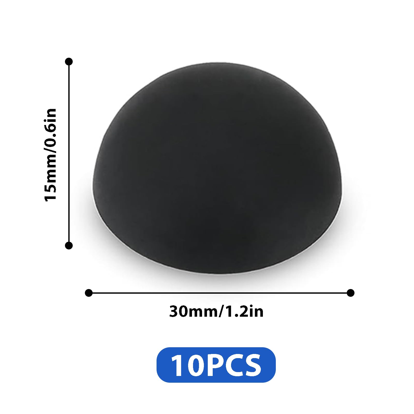 10 Stück Silikon-Halbkugel-Schwingungsdämpfer, 30 mm Lautsprecher Füße, Selbstklebende Vibrationsdämpfer, Resonance Damper, für Lautsprecher, Plattenspieler, Mixer und andere Geräte