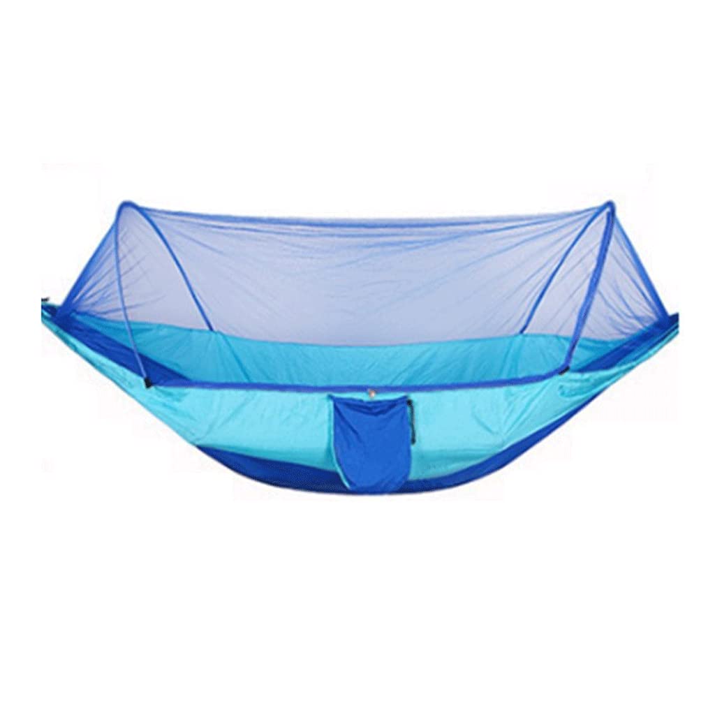 Amache Amaca da Campeggio Pop-up Doppia Oversize Portatile 114x55 Pollici con zanzariera Letto da Viaggio Amaca Altalena in Nylon Amache per Esterno