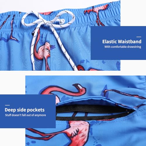 Mens Swim Trunks with Compression Liner 7" Inseam Quick Dry Board Shorts Swim Shorts Bathing Suits3