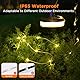 FOMYHEARD 10M Camping Lichterkette Aufrollbar, 3 in 1 Outdoor Lichterkette mit 9 Beleuchtungsmodi, Tragbare Wasserdicht LED Lichterkette Außen, USB Aufladbar Campinglampe für Camping, Hof und Wandern
