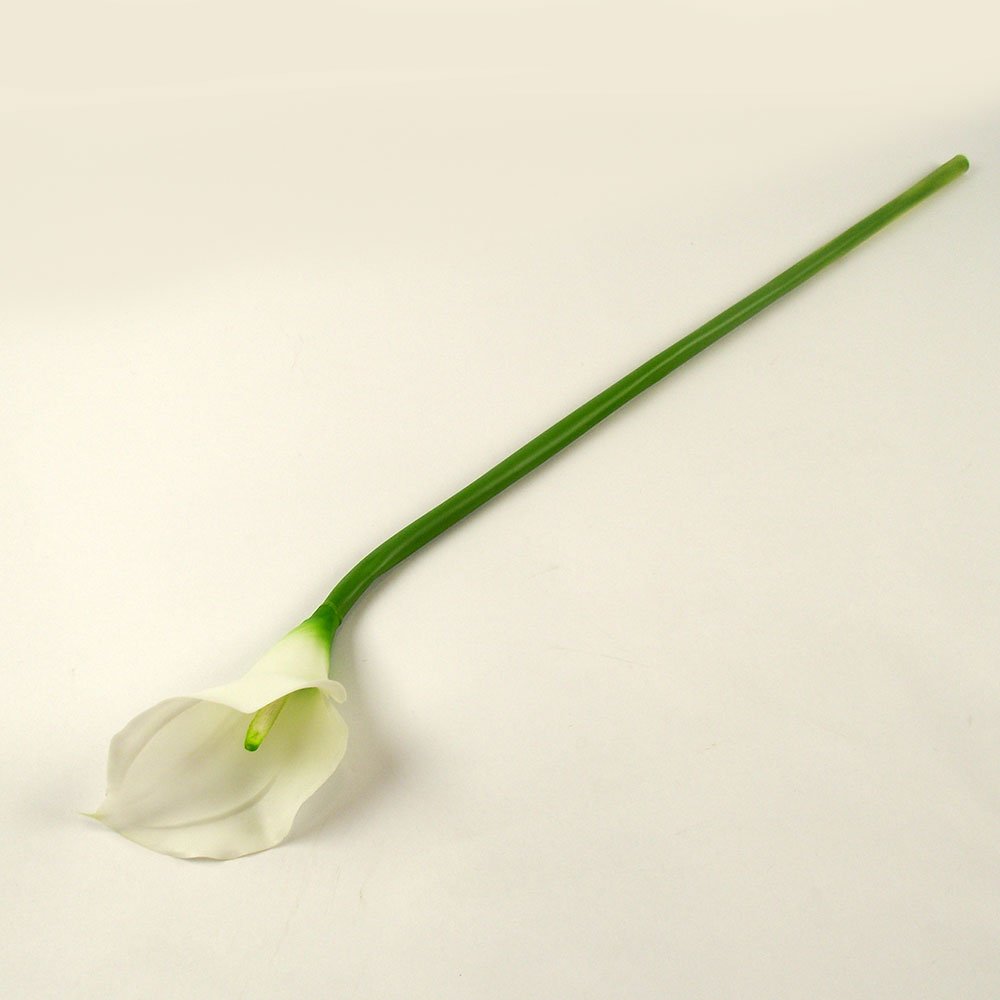 Meena Supplies Premium Real Touch Long Stemmed Cala Lily Green - Artificial Flowers