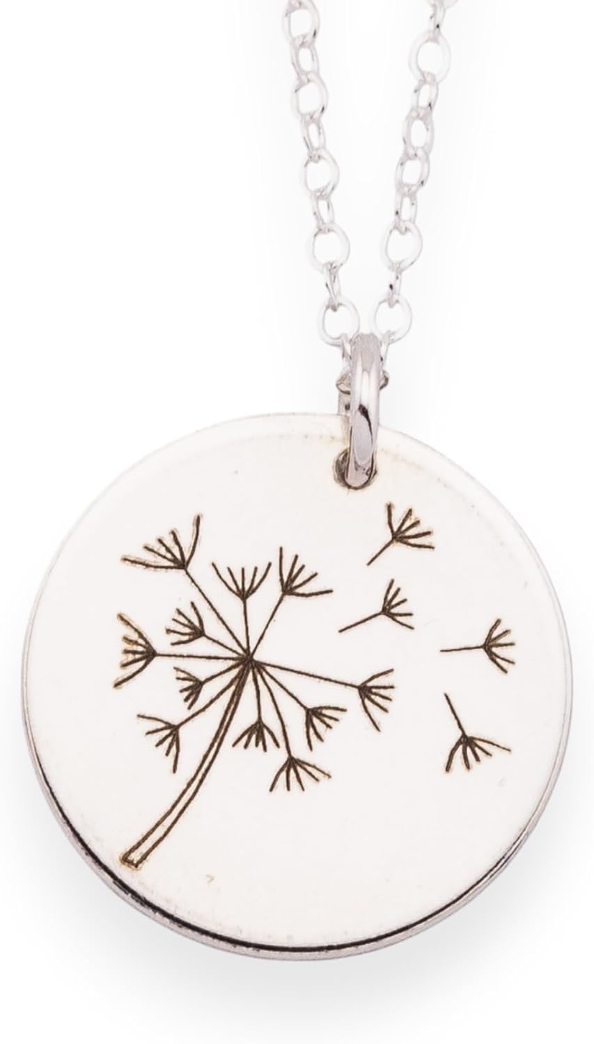 HotMixCold Dandelion Necklace, Make A Wish, Gold, Silver or Rose Gold Dandelion Jewelry, Meaningful Best Friends Jewelry, Gift for Daughter Necklace