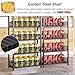 KK-GAL Retail Candy Display Rack, Commercial Snacks Retail Displays Shelf Cart, Rolling Storage Basket Stand for Market, Industrial Storage Shelf with Hooks for Retail Store,White 5 Tier for 50cm