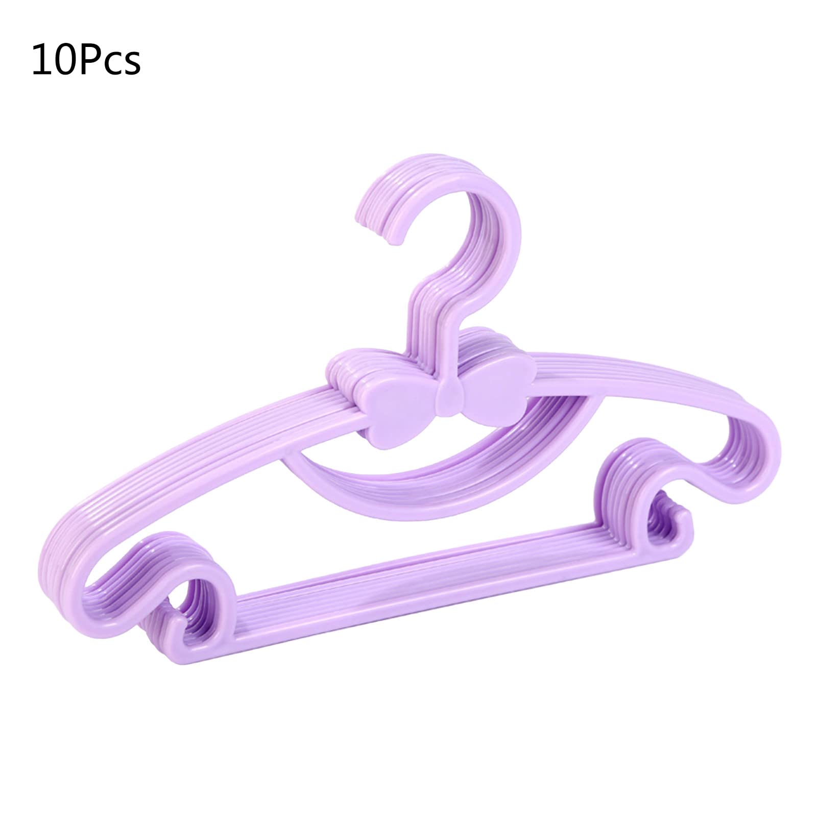 YANIYA 10 PCS Lovely Slip-Proof Bowknot Hanger Baby Clothing Organizer Nonslip Accessory for Baby Dresses Pants Suits Shirts Clothing Organizer for Small Bedroom, Purple