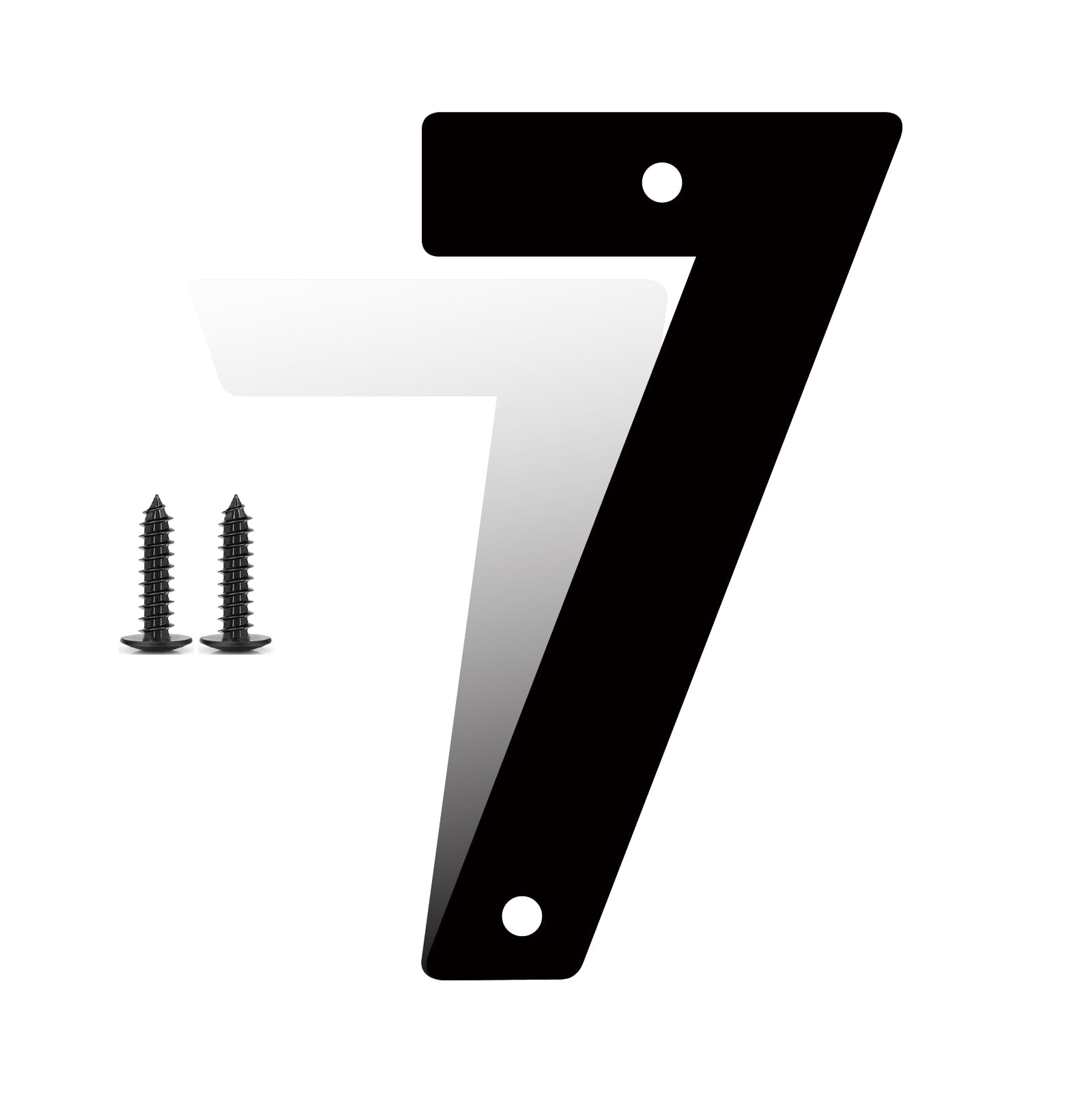 7 Inch Modern Metal House Numbers, Metal Letter, Black Door Number, Metal Mailbox Numbers and Letters, Metal House Address Letters and Numbers for Outside Signs (7) — image 1