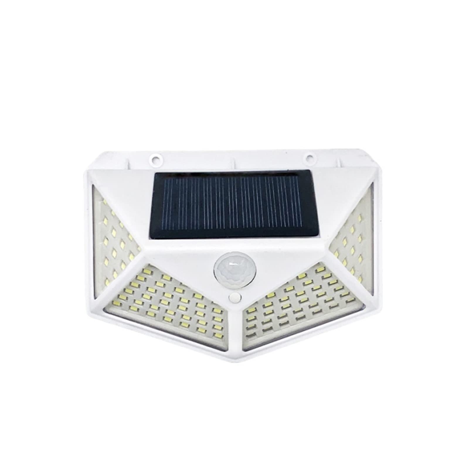 Outdoor Solar Lights 3 Mode Waterproof 100 LED Solar Motion Sensor Lights Outdoor Sunlight Solar Powered Street Wall Lamp For Garden Decoration Easy to Install ( Color : White 100LEDs 1Pcs , Size : 1