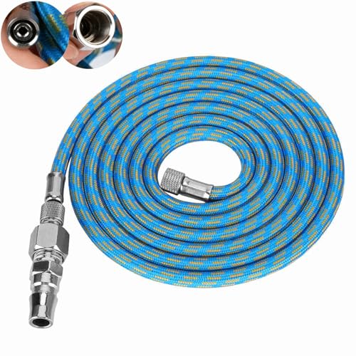 Kit de Adaptador de Manguera de Aire de Aerógrafo Trenzado Manguera de Aire para Manguera de Compresor de Pistola Pulverizadora, Desconexión de Liberación Rápida Estándar de Nailon