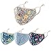 Visage_Masque Forme de Coupe Boho Fleurs Imprimé Réutilisable Lavable Coton Tissu Ajustables Adolescents Adulte École Cyclisme Camping Voyage Extérieure Activités