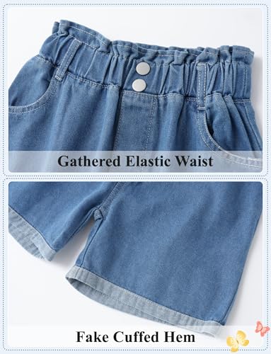 Happy Cherry Girls Ruffled Elastic Shorts Comfortable with Pockets Summer3