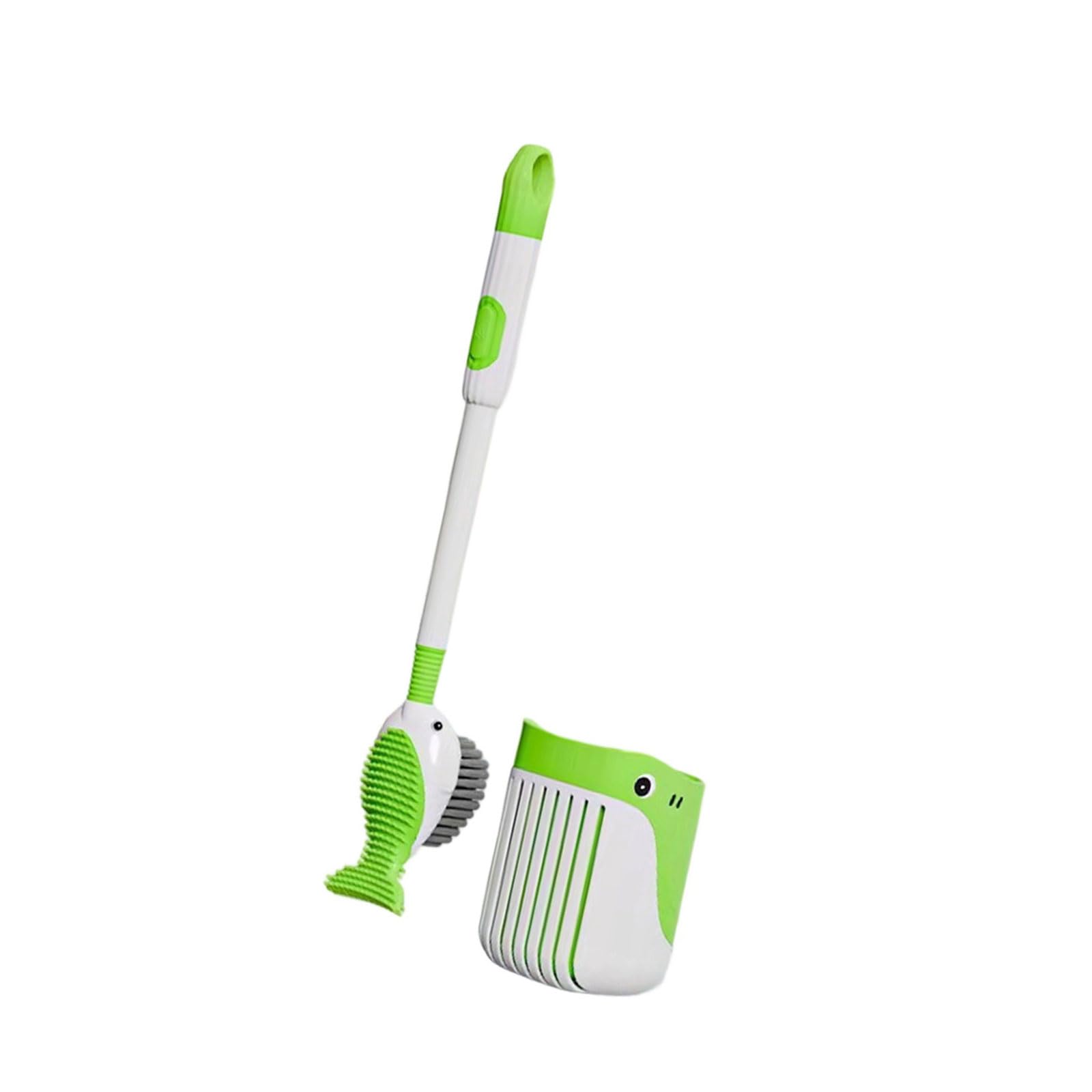 Cartoon Whale Toilet Cleaning Brush Long Handle Bowl Brushes with Holder Toilet Clean Tool Bathroom Accessory Long Handle Dispenser Liquid Brush