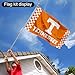 College Flags & Banners Co. Volunteers Checkerboard Flag with Pole and Bracket Holder University Set
