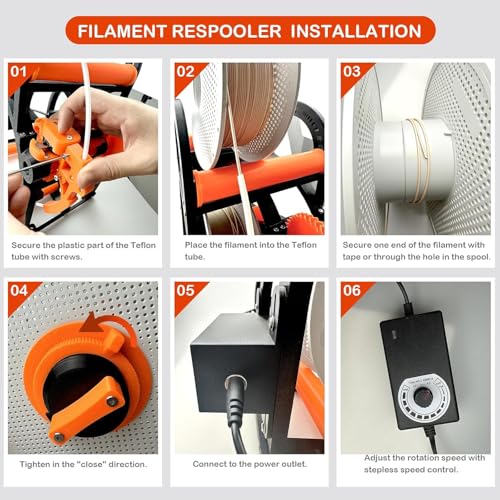 Enrouleur électrique de bobine de filament 3D modulaire pour impression et textile