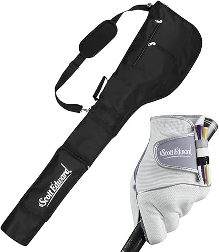 Scott Edward Bolsa de transporte para palos de golf, bolsa portátil para lápices domingo, ligera, impermeable, estuche de entrenamiento y guante de