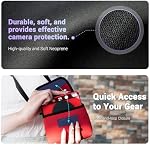 JJC Camera Case Pouch Sleeve for Leica Sofort 2, Fujifilm X Half, Kodak Ektar H35N, Snapic A1, Pixpro WPZ2 Cameras, Neoprene Protective Case, Black Color
