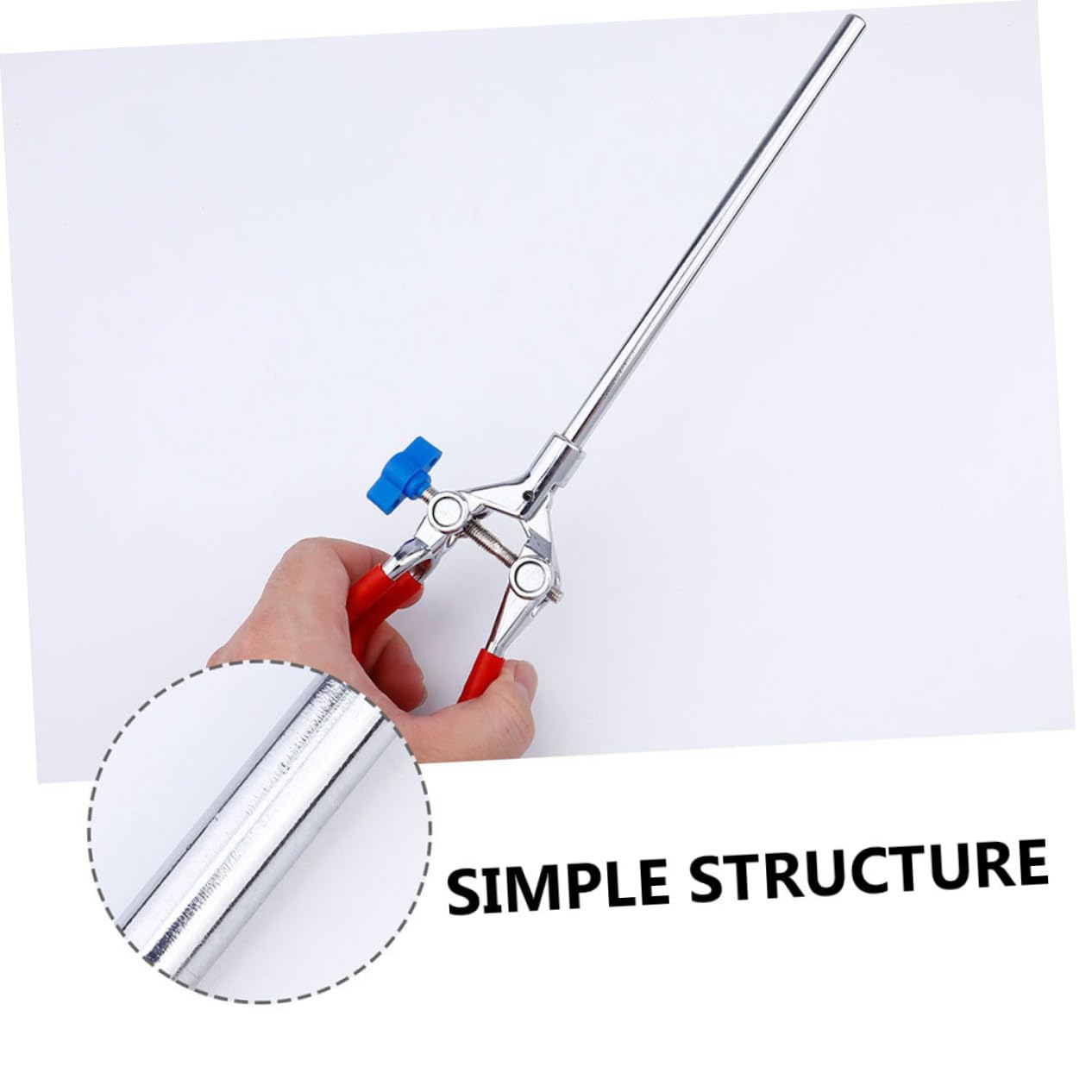Alipis Cláquico De Recubrimiento Abrazadera De Tubo De Ensayo De Laboratorio Pinza De Laboratorio De 3 Dedos Abrazadera De 3 Puntas Pinza Ajustable Acero Inoxidable 2 Piezas X 4