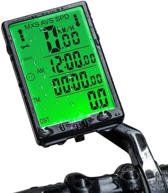 NALACAL Bike Computer, Bike Speedometer Wireless, Auto Wakeup, Multifunction Bike Odometer and Cycling Speedometer, 3.2-inch Waterproof Bicycle Odometer, LCD Backlight Display Bicycle Accessories