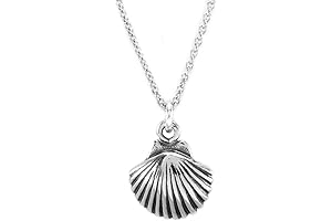 Sterling Silver Seashell Locket Necklace: Capture Cherished Memories with a Touch of the Ocean