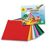  folia Glanzpapier-Bastelheft, 12 Blatt, farbig sortiert