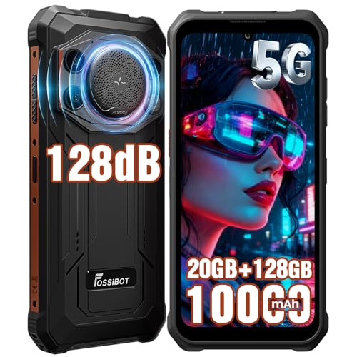 Image of FOSSIBOT F110 Pro Rugged Smartphone Unlocked 5G Android 15, 128dB Loudest Speaker 20GB+128GB /2TB 10000mAH, 6.7'' HD Display 50MP Rear Camera, IP68 /69K Waterproof, NFC /Dual SIM /Widevine L1