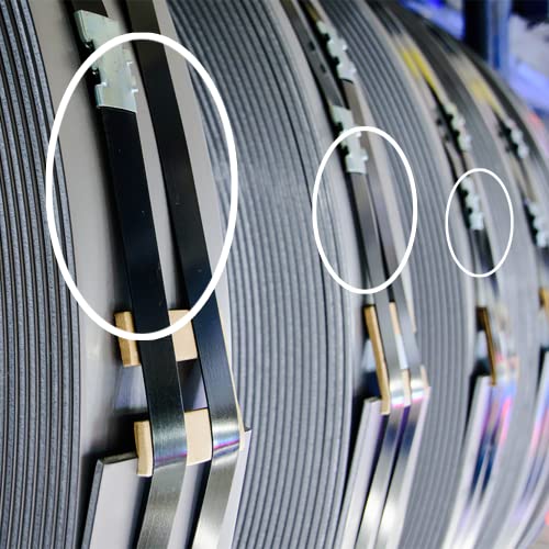 ATERET Steel Strapping, 3/4\" Width, 0.023\" Thick, Core 16 x 3\", Banding 1,705 Feet Length, Metal Band Strapping Banding for Pallet