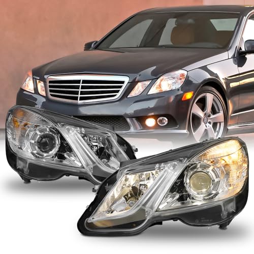 AKKON - 2010 2011 2012 2013 W212 E-Class E350 E550 Sedan Wagon Halogen Projector Headlight Headlamp OE Style Replacement